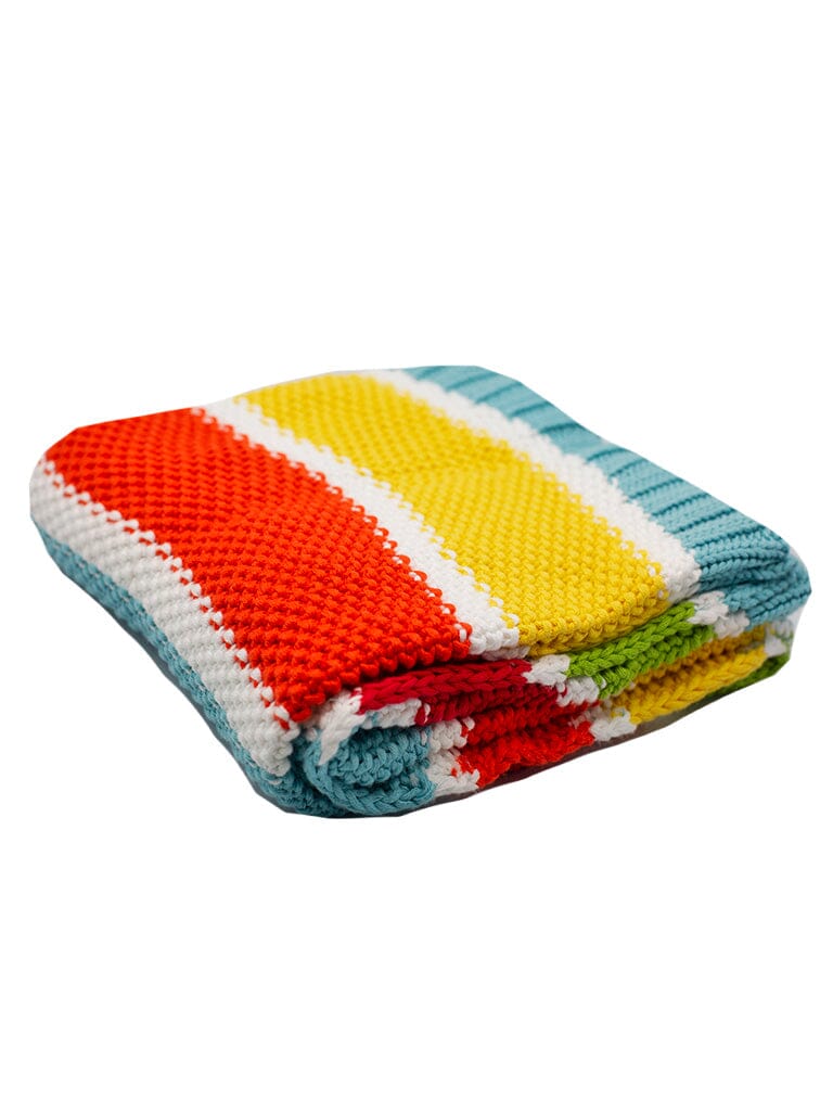 Organic Cotton Multi Stripe Cuddle Up Blanket by Frugi