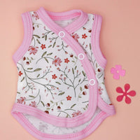 Premature Baby Girl, Incubator Vest, Blossom, Bright Trim Tiny & Small