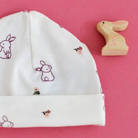 Preemie Round Hat, Flower Bunny Tiny & Small