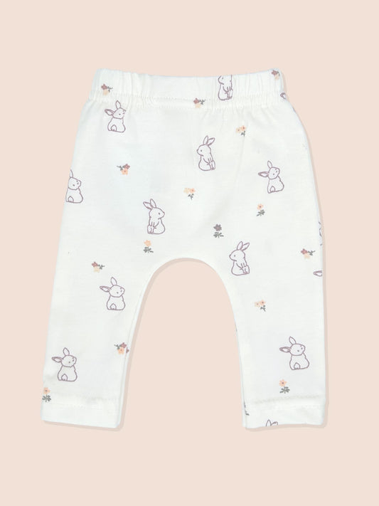 Floral Bunny Leggings - 2 sizes Trousers / Leggings Tiny & Small 