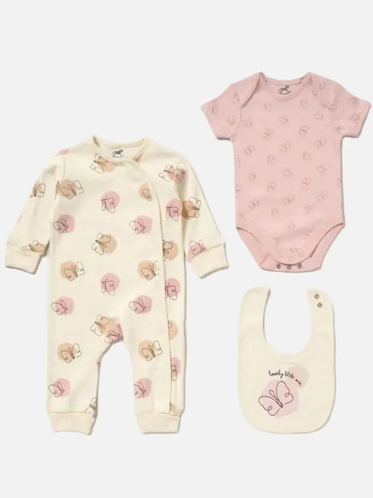 Butterfly 3 Piece Layette Set Set Rock a Bye Baby 