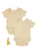 2 Pack 100% Organic Cotton Baby Bodysuit with Capped Sleeves - Buttermilk Little Dreamer