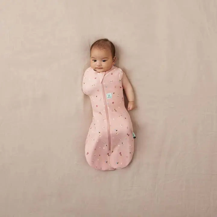 Ergopouch - Organic All Year Cocoon Swaddle Bag -Pink Daisies -1 Tog Sleeping Bag ErgoPouch - Australia 