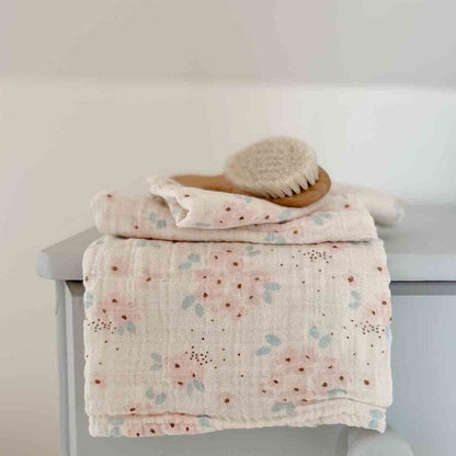 Swaddle Blanket - Pink Blossom - 70 x 70 cm Swaddle Blanket Rose In April 