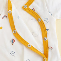 Prem Baby Sleepsuit, Pet Pals - Mustard Sleepsuit / Babygrow Tiny & Small 