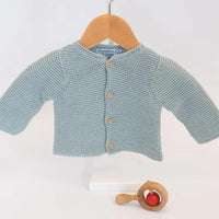 Knitted Sage Green Cardigan Cardigan / Jacket La Manufacture de Layette 