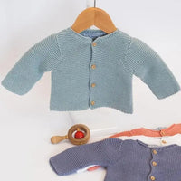 Knitted Rosebud Cardigan Cardigan / Jacket La Manufacture de Layette 