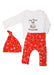 Festive outfit: Leggings, Top & Knotted Hat, Premium 100% Organic Cotton Set Tiny & Small 