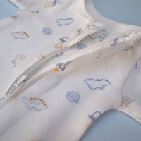 2 Pack Zipped Sleepsuits - Dinosaurs in Space