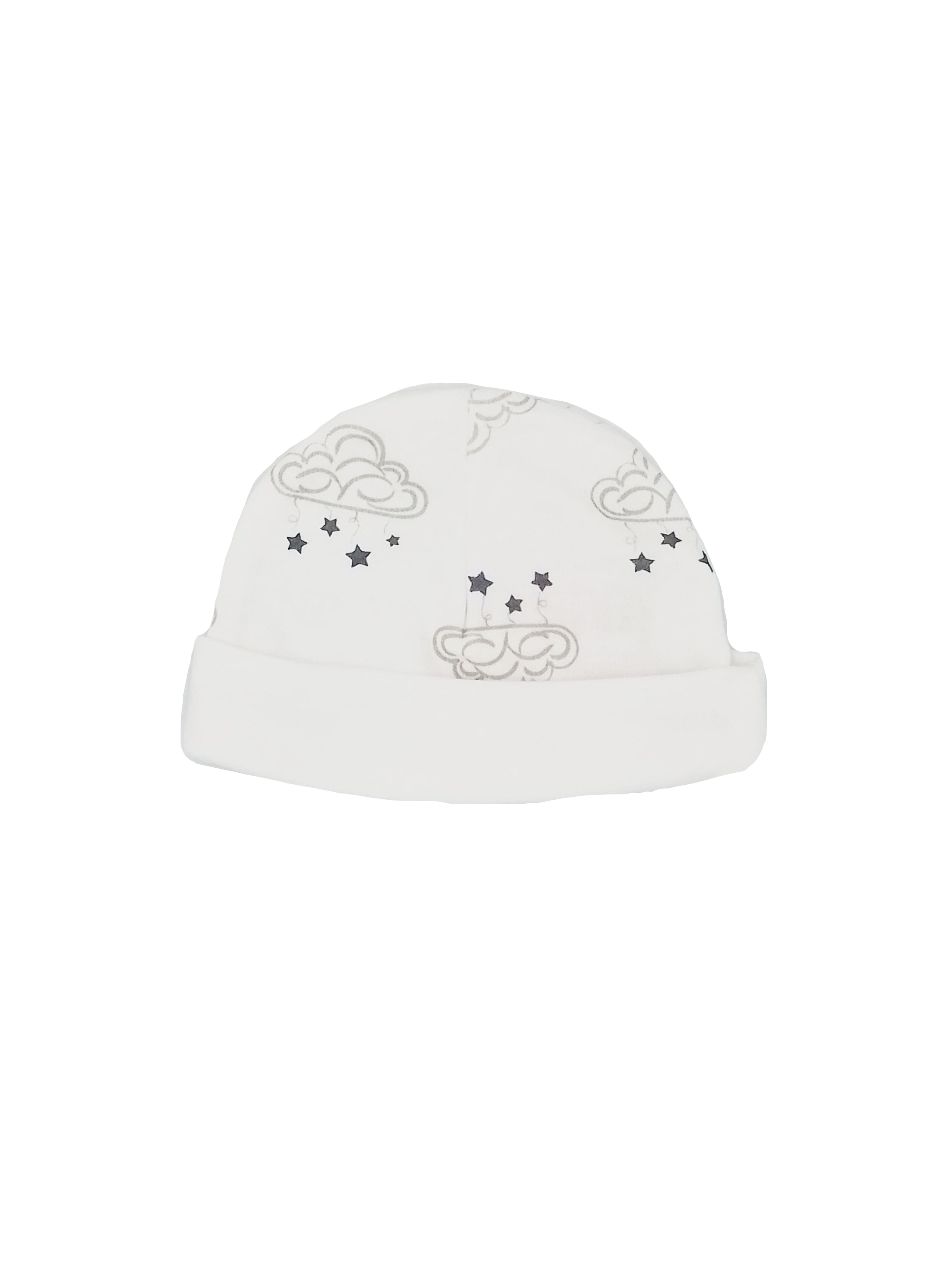 100% Cotton Cloud & Stars Design Hat - baby and toddler hat - Soft Touch