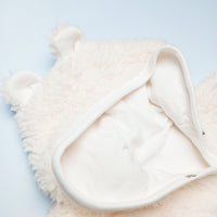 Fluffy Tiny Baby Pramsuit - Cream Tiny & Small