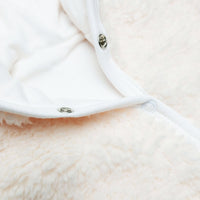 Fluffy Tiny Baby Pramsuit - Cream Tiny & Small
