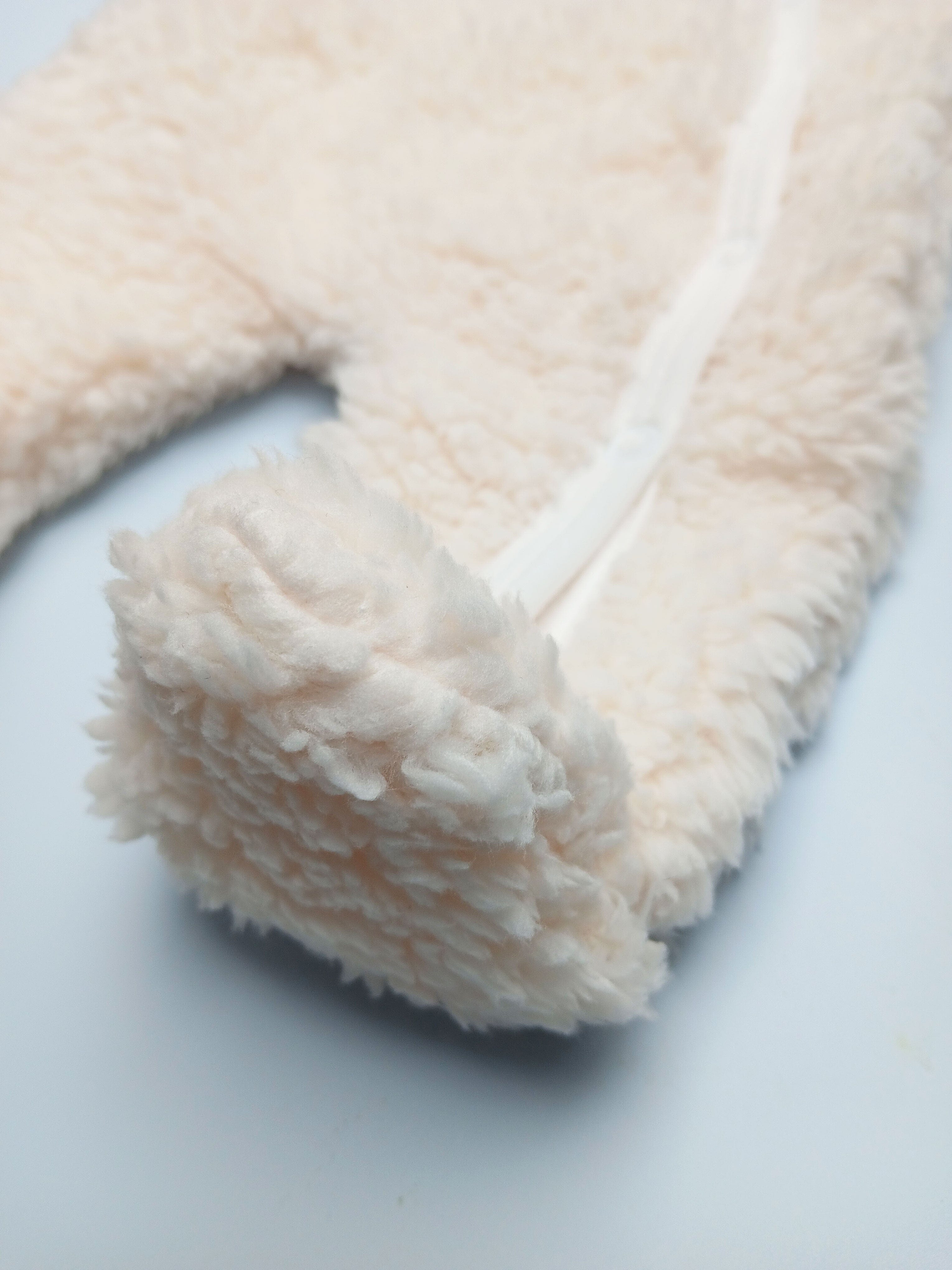 Fluffy Tiny Baby Pramsuit - Cream Tiny & Small