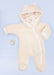 Tiny & Small Fluffy Pramsuit - Cream with Rabbit Fabric Hood Snowsuit / Pramsuit Tiny & Small 