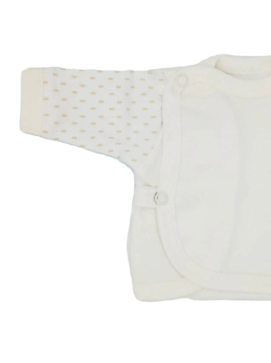 Early Baby Wraparound Top, Cream EEVI