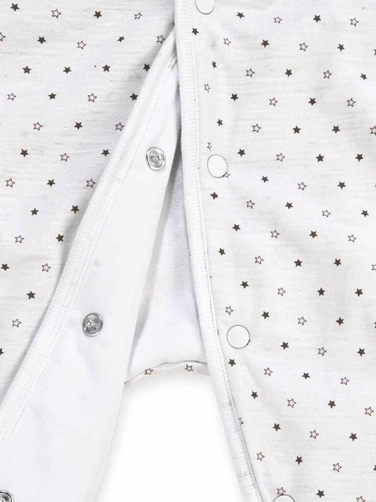 White Starry Snowsuit, Bear Ears on Hood Snowsuit / Pramsuit Dandelion 