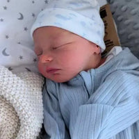 Premature Round Hat, Ocean Blue, Premium 100% Organic Cotton Hat Tiny & Small 