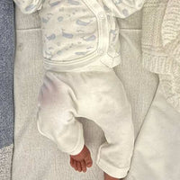 Premature Baby Set, Wrap top & trousers, Ocean Blue, Premium Organic Cotton Top & Trousers Tiny & Small 