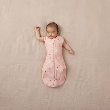 Ergopouch - Organic All Year Cocoon Swaddle Bag -Pink Daisies -1 Tog Sleeping Bag ErgoPouch - Australia 