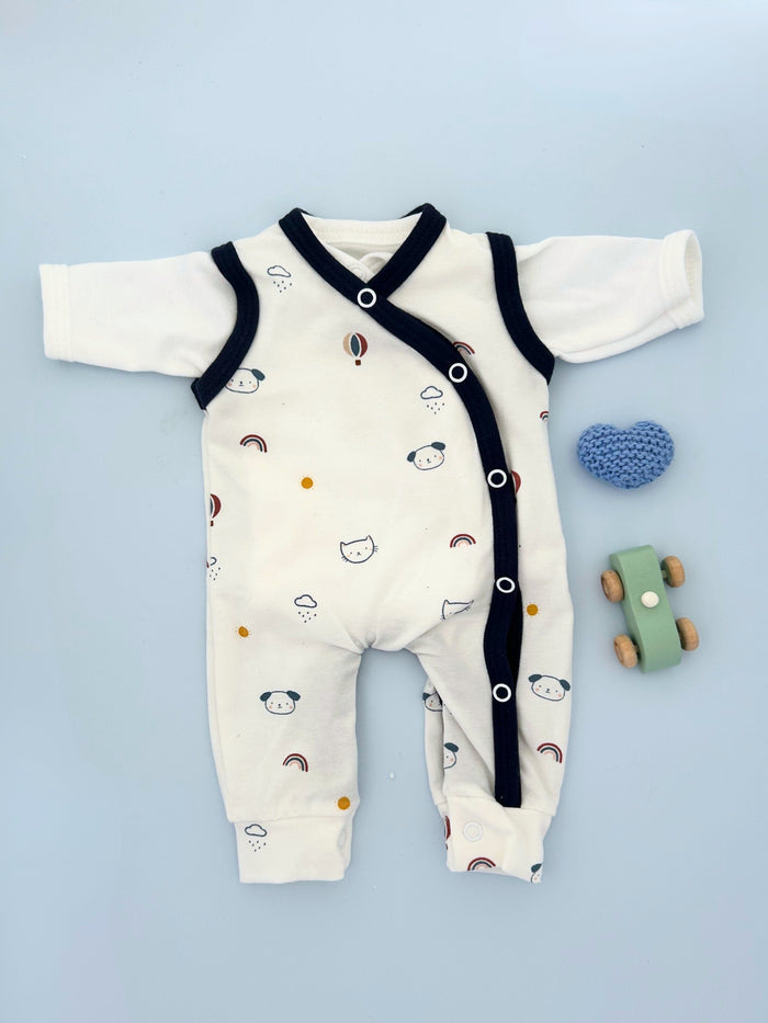 Dungaree & Top Set, Pet Pals - Navy Blue