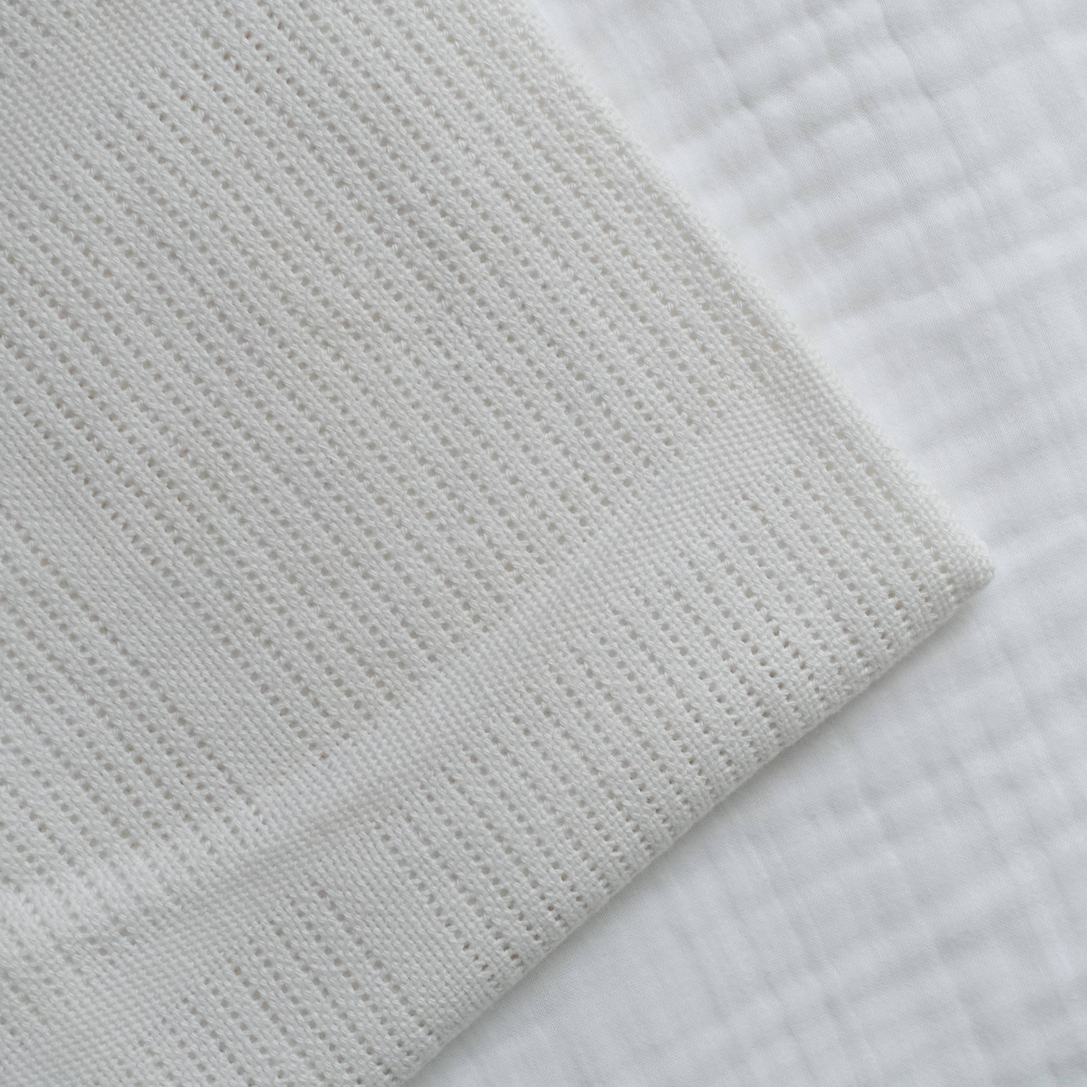 Bright Bots Cellular Blankets 100% Cotton White - 90cm x 75cm Muslin Muslinz 