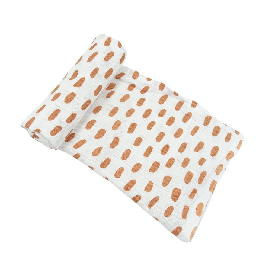 Muslinz Bamboo Organic Cotton Muslin Swaddle - Copper Spot - 120x120cm Muslin Muslinz 