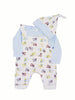 Diggers 3 Piece Gift Set - White/Blue : Dungarees, Top and Hat - Set - Just too Cute