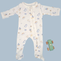 2 Pack Zipped Sleepsuits - Dinosaurs in Space