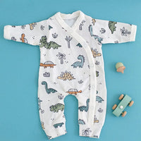 Baby Blue Dino Gift Box - Sleepsuit, Muslin & Toy Gift Set Little Mouse Baby Clothing & Gifts 