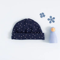 Premature Baby Hat, Blue, Midnight Snow Hat Tiny & Small 