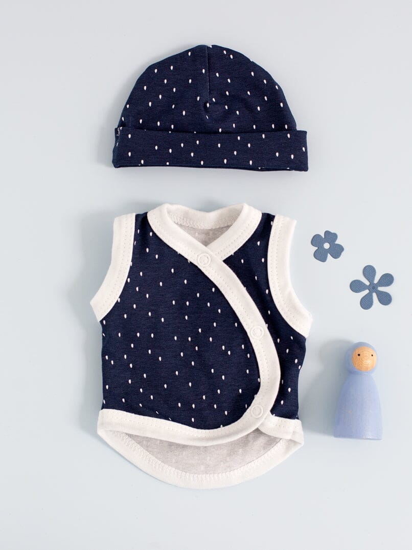 Incubator Vest & Round Hat Set, Midnight Snow - Set - Tiny & Small