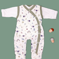 Dungaree & Top Set, Acorn Wood - Khaki Trim Dungaree Tiny & Small 