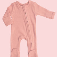Premature Baby Sleepsuit With 2 Zips & Mitts - Dusky Pink Sleepsuit / Babygrow Little Dreamer 