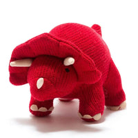 Knitted Triceratops Red Dinosaur Teddy Soft Toy Toy Best Years 