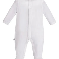 Early Baby Footed Sleepsuit - White Sleepsuit / Babygrow EEVI 