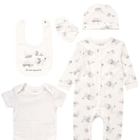 Monochrome Elephant 5 Piece Layette Set Set Rock a Bye Baby 