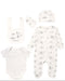 Monochrome Elephant 5 Piece Layette Set Set Rock a Bye Baby 