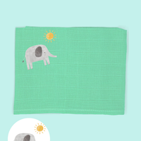 Elephant 'Safari Dreams' Muslin - multiple colours available
