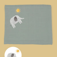 Elephant 'Safari Dreams' Muslin - multiple colours available Muslin Little Mouse Baby Clothing & Gifts Teal 