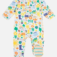 Piccalilly Zip-up Footed Sleepsuit - Potting Shed Sleepsuit / Babygrow Piccalilly 