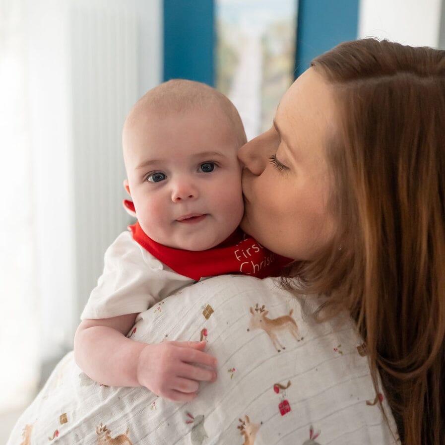 Ziggle Muslin - Christmas Reindeer & Rabbit - 80 x 80 cm Swaddle Blanket Ziggle Baby 