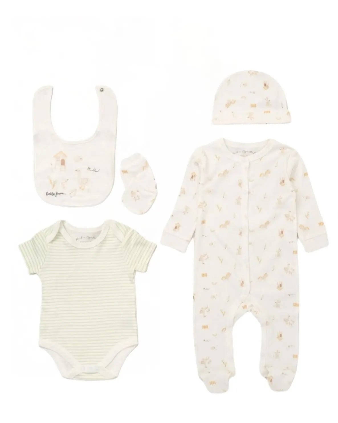 'Little Farm' 5 Piece Layette Gift Set Rock a Bye Baby