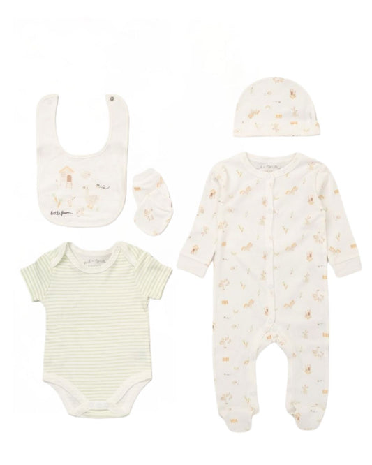 'Little Farm' 5 Piece Layette Gift Set Rock a Bye Baby