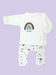 Organic Cotton Premature Baby Wrap Top & Trouser Set - Acorn Wood