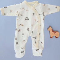 Prem Baby Sleepsuit, Farmtime Sleepsuit / Babygrow Tiny & Small 