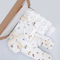 Farm Time Gift Box - Sleepsuit, Hat & Muslin Little Mouse Baby Clothing & Gifts