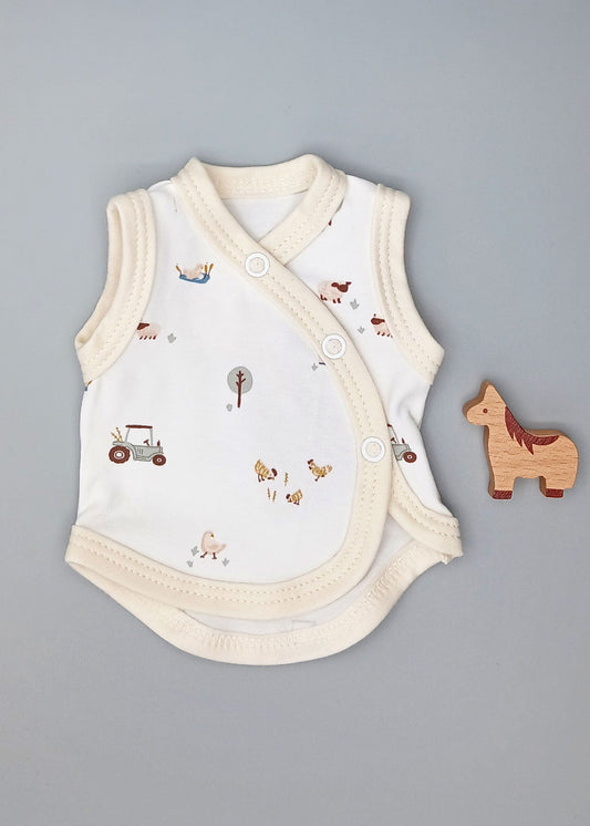 Premature Baby Incubator Vest, Farmtime Bodysuit / Vest Tiny & Small 