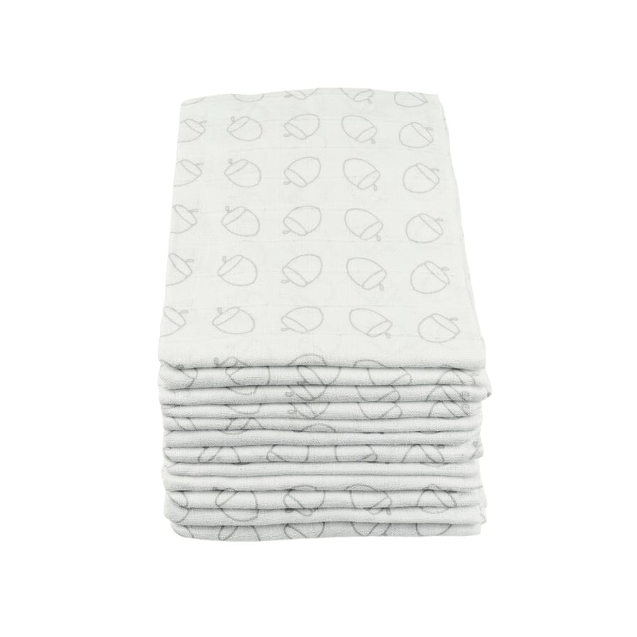 Grey Acorn Cotton Muslin - 70cm x 70cm (One Muslin) Muslin Muslinz 