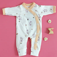 Prem Baby Sleepsuit, Flower Bunny Sleepsuit / Babygrow Tiny & Small 