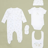 'Soft Safari' 5 Piece Layette Gift Set Set Rock a Bye Baby 